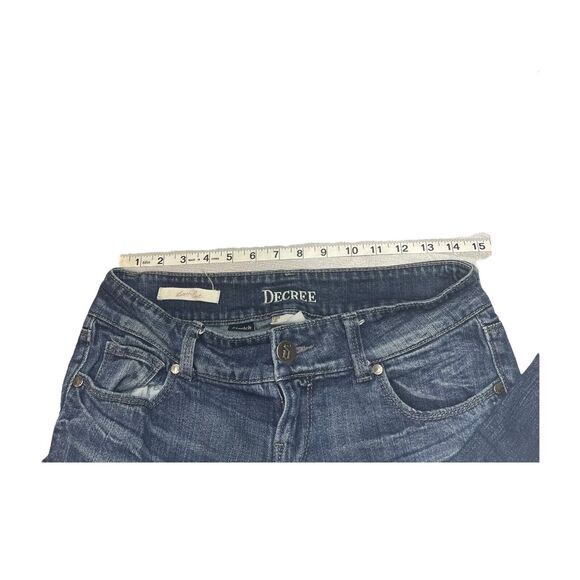 Decree Bootcut Jeans Women's 5 Blue Denim Stretch Low-Rise 5-Pocket Zip Fly - Picture 8 of 8